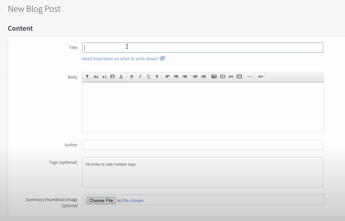 Add Content to Your Blog Post